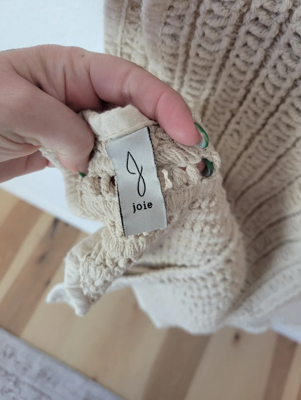 Joie Crochet Table‎ Runner Cream Cotton Blend 78